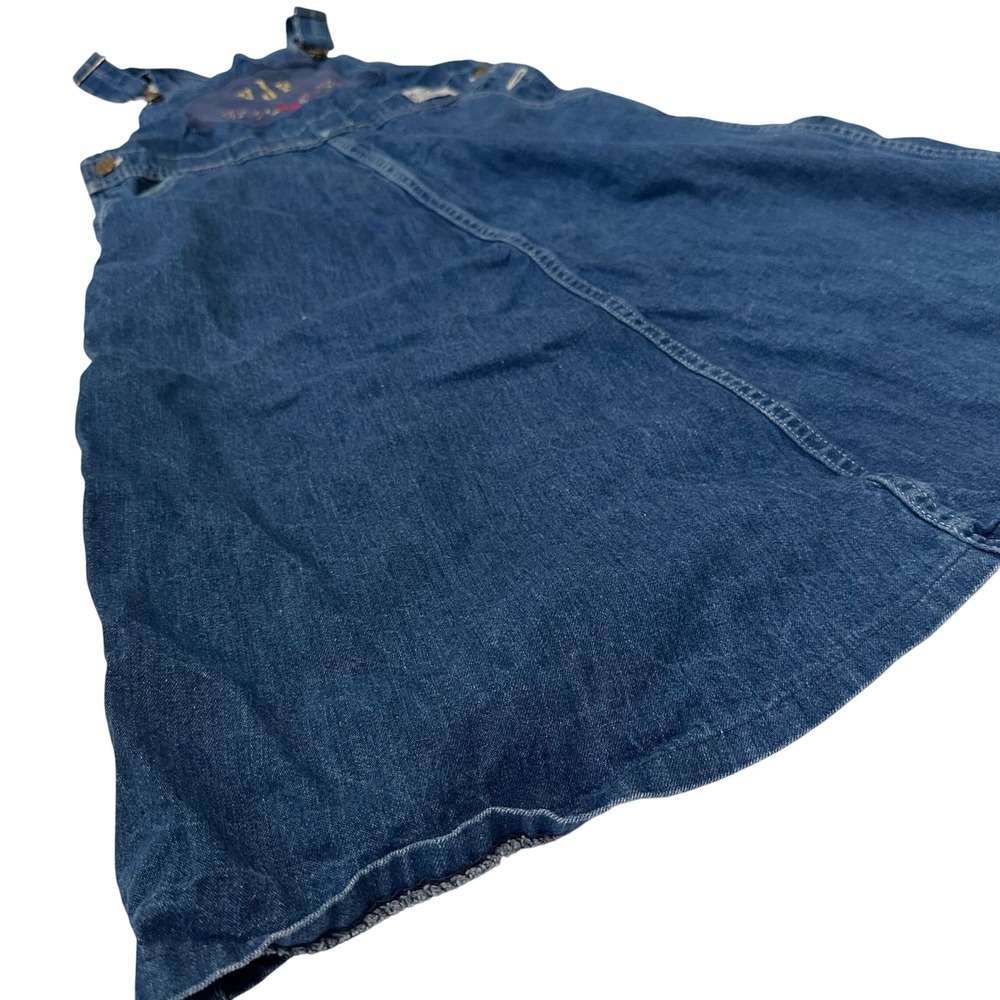 Vintage OshKosh Bgosh Canvasbacks Denim Overall Dress Embroidered VJP‎ Size 11 - Picture 4 of 9
